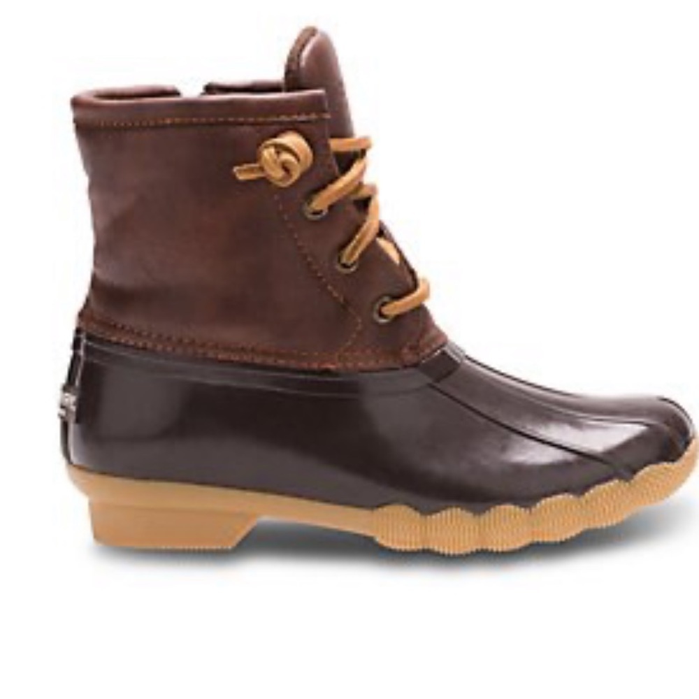 Girls sperry brown duck boots size 12 kids